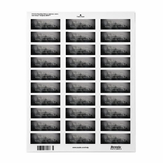 Étiquette Scène sylvatique rustique moderne de forêt (Feuille entière)