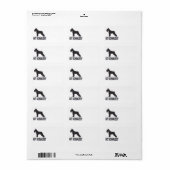 Étiquette Schnauzer/Chien (Feuille entière)