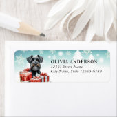 Étiquette Schnauzer Dog Return Address Labels (En situation)