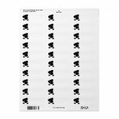 Étiquette schnauzer miniature noir peeeer (Feuille entière)