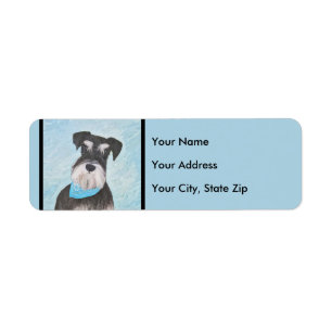 Étiquette Schnauzer (Miniature) Peinture - Chien original mi