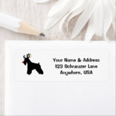 Étiquette Schnauzer Reindeer (En situation)