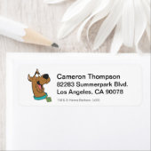 Étiquette Scooby-Doo Joyeux Visage (En situation)