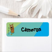 Étiquette Scooby-Doo Souriant Visage pour enfants (En situation)