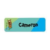 Étiquette Scooby-Doo Souriant Visage pour enfants (Devant)