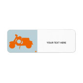 Étiquette Scooter orange (Devant)