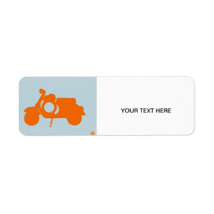Étiquette Scooter orange