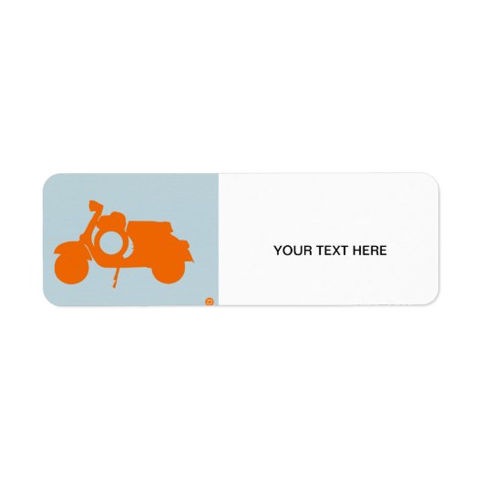 Étiquette Scooter orange (Devant)