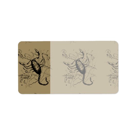 Étiquette Scorpio Constellation Hevelius 1690 Décor (Devant)