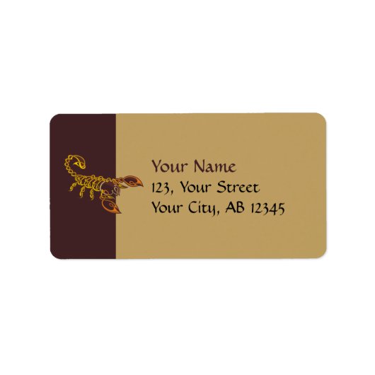 Étiquette Scorpion de noeud celtique (Devant)