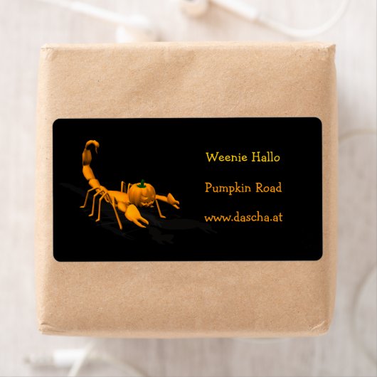 Étiquette Scorpion orange (En situation)