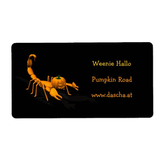 Étiquette Scorpion orange (Devant)