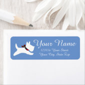 Étiquette Scottie blanche (En situation)