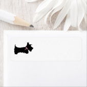 Étiquette Scottie Dog Adresse de retour (En situation)