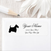 Étiquette Scottie Terrier Personnaliser (En situation)