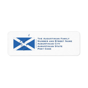 Étiquette Scottish Saltire Scotland Flag