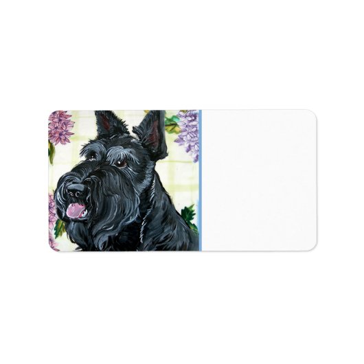 Étiquette Scottish Terrier Portrait (Devant)