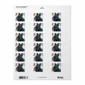 Étiquette Scottish Terrier Portrait (Feuille entière)
