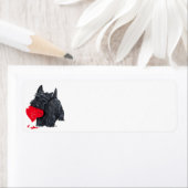 Étiquette Scottish Terrier Valentine (En situation)