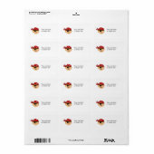 Étiquette Scowling Boy Cute Pirate Stuff Personnalisable (Feuille entière)