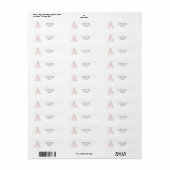 Étiquette Scribble moderne Bow Noël Adresse de retour (Feuille entière)