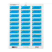 Étiquette Script Beach Starfish Blue Mariage Adresse de reto (Feuille entière)