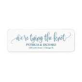 Étiquette Script Chic Nous essayons Le noeud Adresse de reto (Devant)