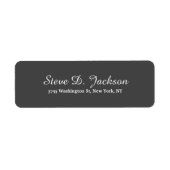 Étiquette Script classique gris foncé unique Creative Plain (Devant)