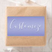 Étiquette Script cursif modifiable | Violet blanc et violet (En situation)