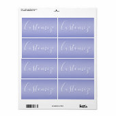 Étiquette Script cursif modifiable | Violet blanc et violet (Feuille entière)