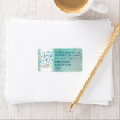 Étiquette Script d'aquarelle tropicale "Bonnes Fêtes" (En situation)