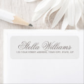 Étiquette Script de calligraphie gris clair romantique (En situation)