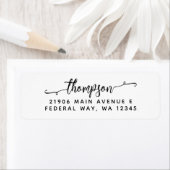 Étiquette Script de calligraphie moderne élégant Nom Étiquet (En situation)