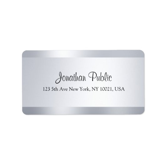 Étiquette Script de calligraphie personnalisée Modèle en arg (Devant)