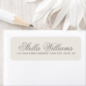 Étiquette Script de calligraphie romantique beige brun clair (En situation)