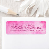 Étiquette Script de calligraphie romantique couleur rose (En situation)