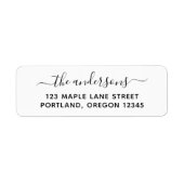 Étiquette Script de calligraphie tendance Adresse de retour  (Devant)