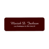 Étiquette Script de classe Brown rouge unique Creative Plain (Devant)