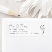 Étiquette Script de grue moderne M. Mme Mariage Adresse de r (En situation)
