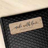 Étiquette Script De Relax Rustique Faux Kraft Fait Avec Amou