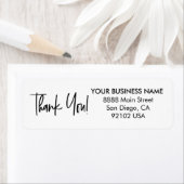 Étiquette Script de remerciement moderne Adresse de retour p (En situation)