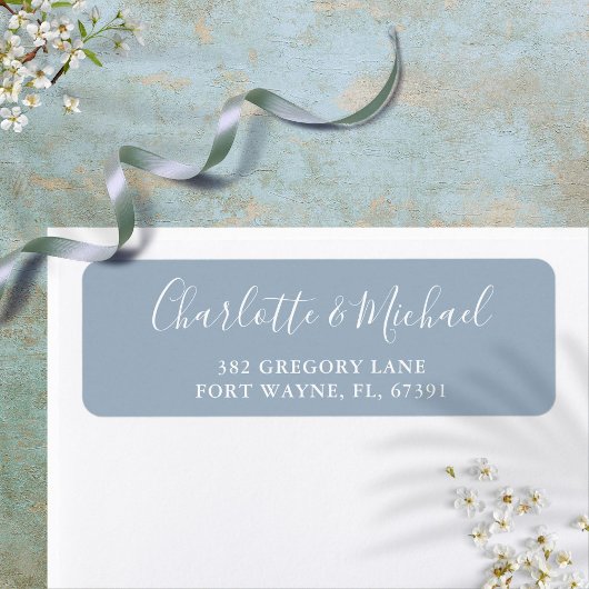 Étiquette Script de signature Adresse de retour de mariage b
