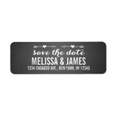 Étiquette Script de tableau de bord rustique Enregistrer la (Devant)