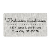 Étiquette Script de typographie élégante et personnalisée en (Devant)