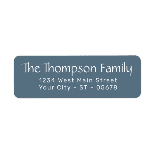 Étiquette Script de typographie simple et blanc chic (Devant)