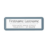 Étiquette Script de typographie simple et blanc chic (Devant)