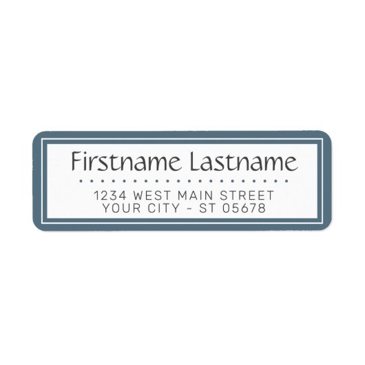 Étiquette Script de typographie simple et blanc chic (Devant)