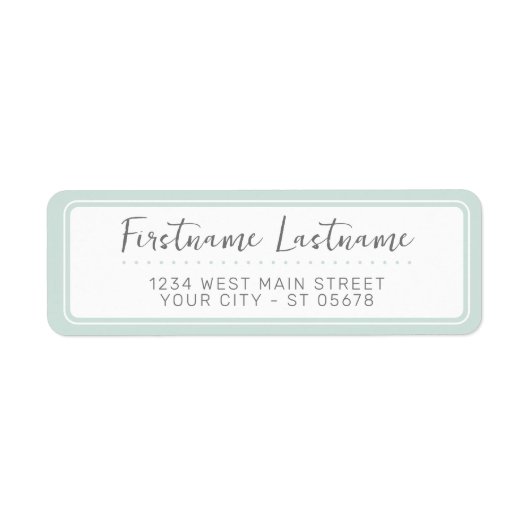 Étiquette Script de typographie simple et blanc chic (Devant)