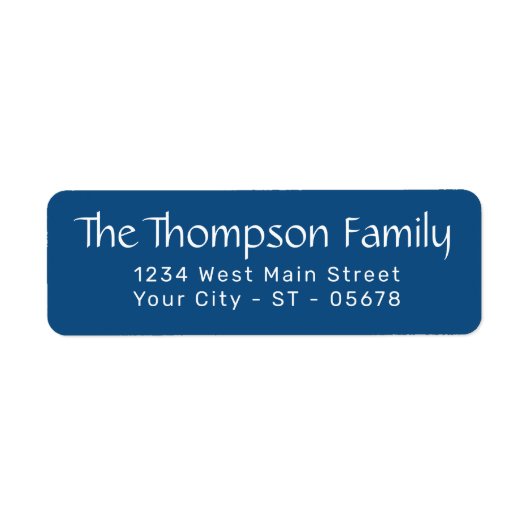 Étiquette Script de typographie simple et blanc chic (Devant)