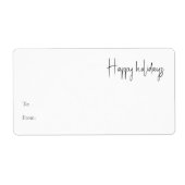Étiquette Script De Vacances Moderne À De Rectangle Cadeau (Devant)
